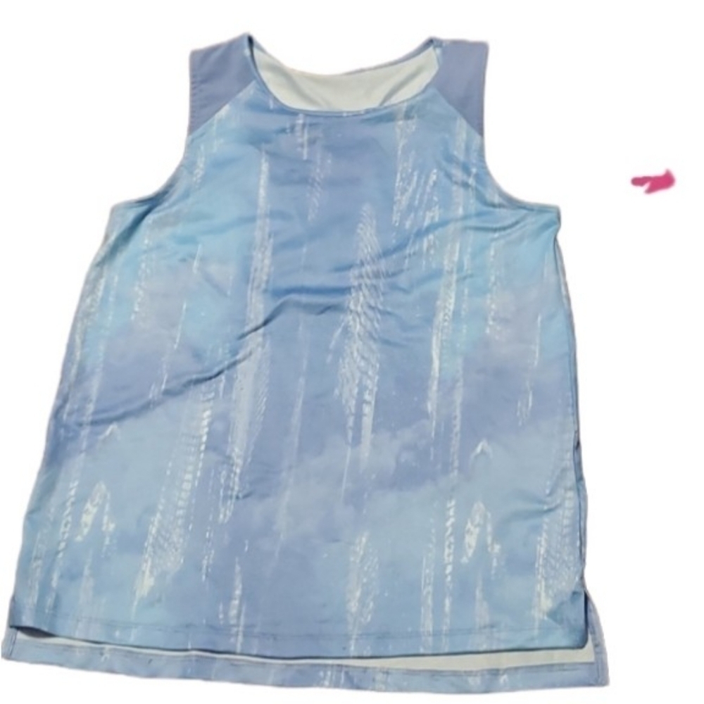 SO Active Womens Tank Top Shirt size 14/16 Key Hole Blue White New